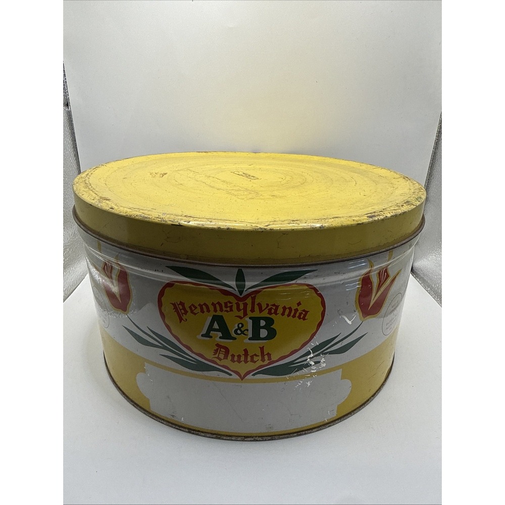 VTG A&B Country Style Fresh Sausage Arbogast Bastian Tin Allentown PA Farmhouse